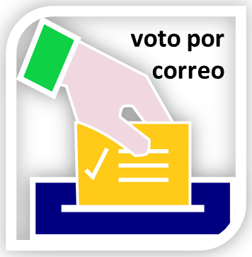 Caratula con dibujo de voto por correo